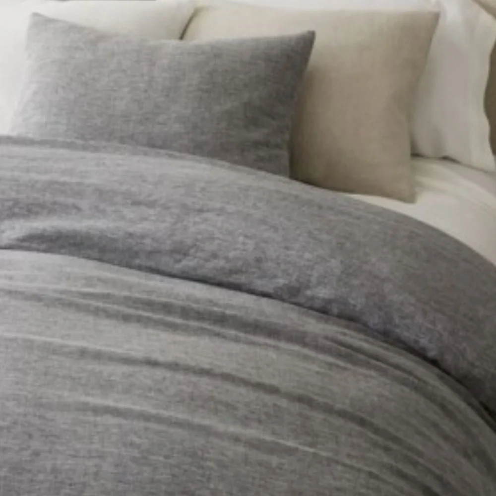 West Elm Heather Gray Linen Duvet Cover . 88”92”